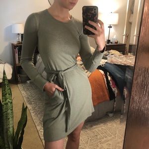 Sage sweater dress